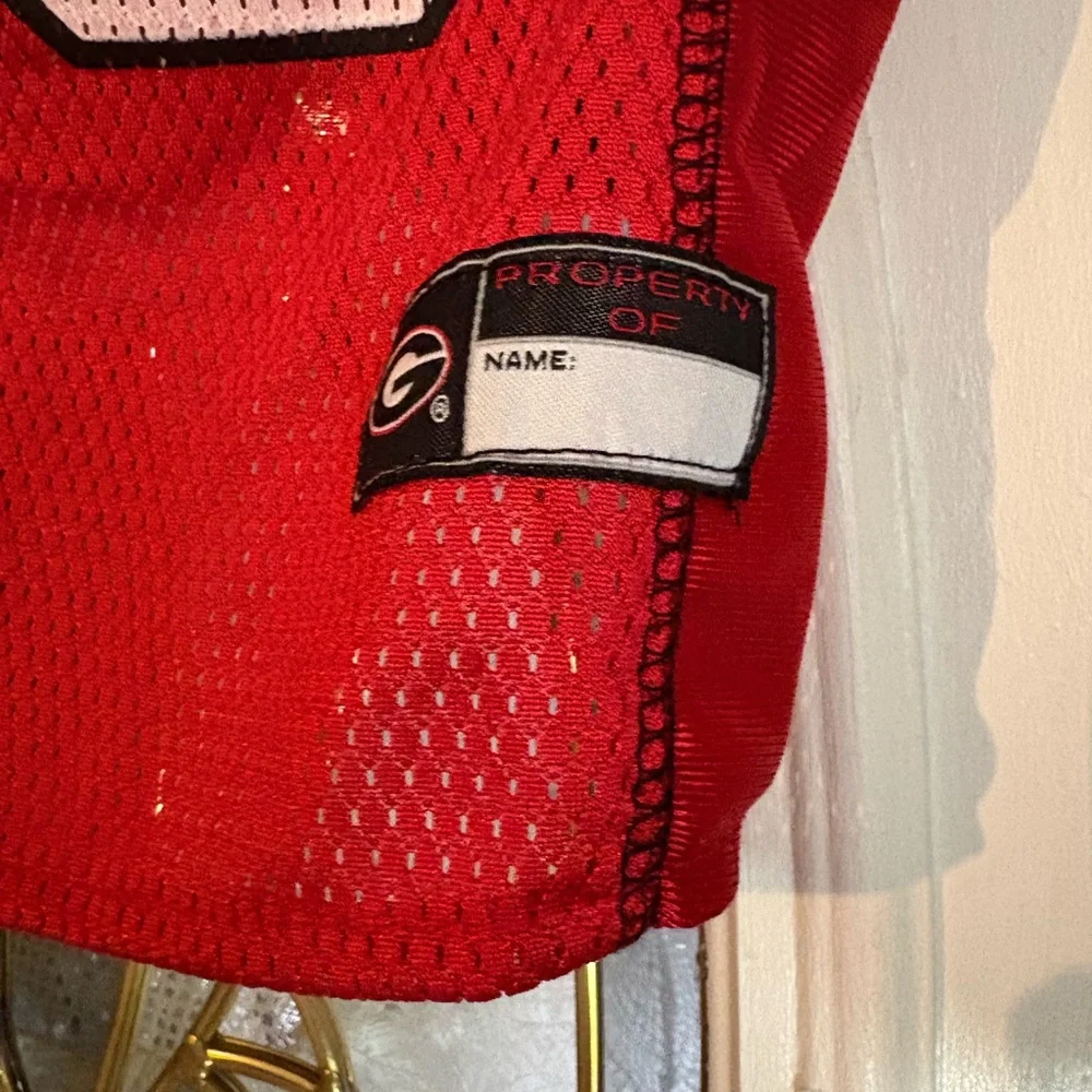 Pets First Red Bulldogs UGA Football Jersey with White Number